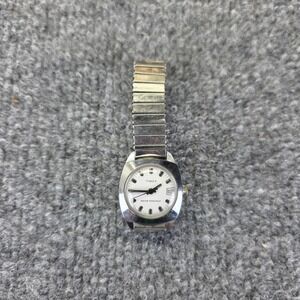 Vintage Timex Watch Women Silver Tone Date Expansion Link Band Manual Wind 6"